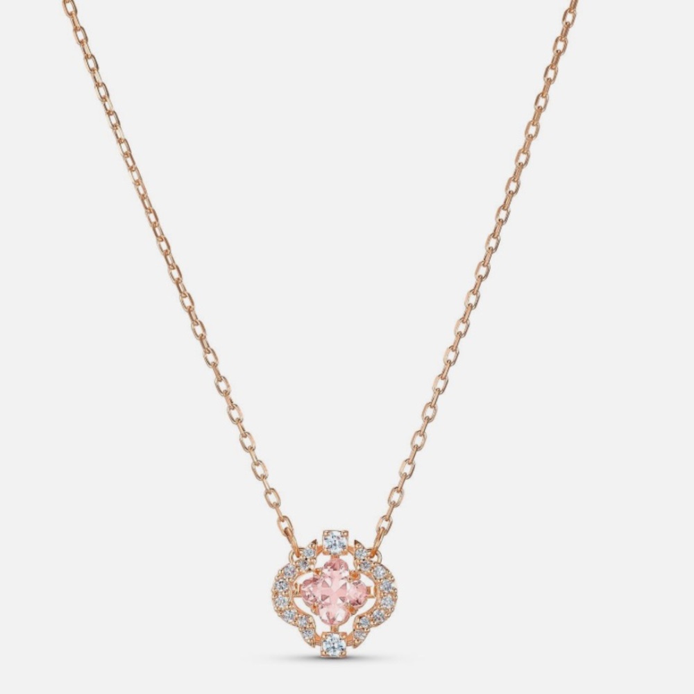 Swarovski rose gold dance necklace